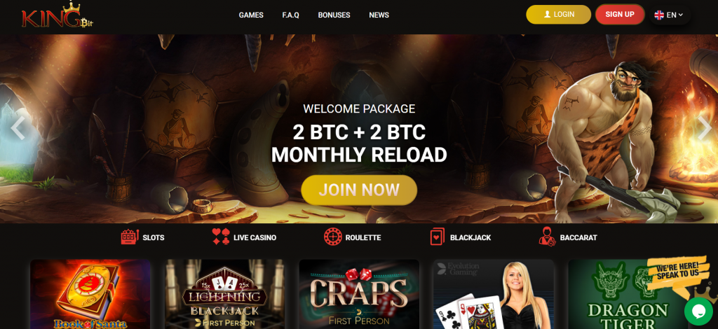 Kingbit casino crypto machines à sous